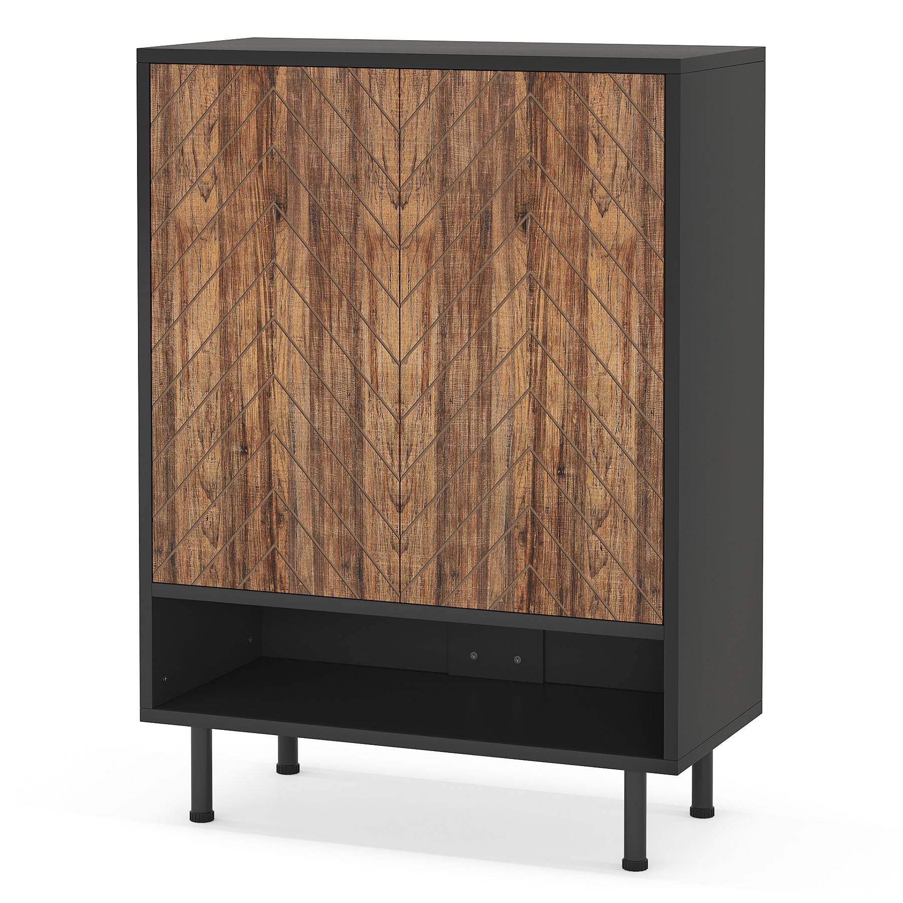 18-Pair Shoe Cabinet, 6-Tier Shoe Rack Organizer Cabinet with Door Tribesigns