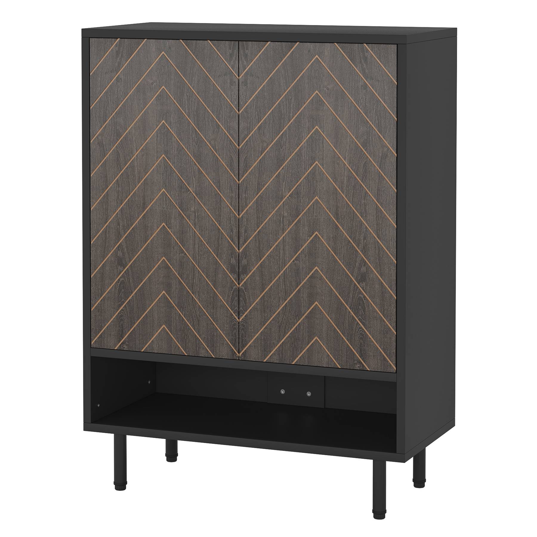 18-Pair Shoe Cabinet, 6-Tier Shoe Rack Organizer Cabinet with Door Tribesigns