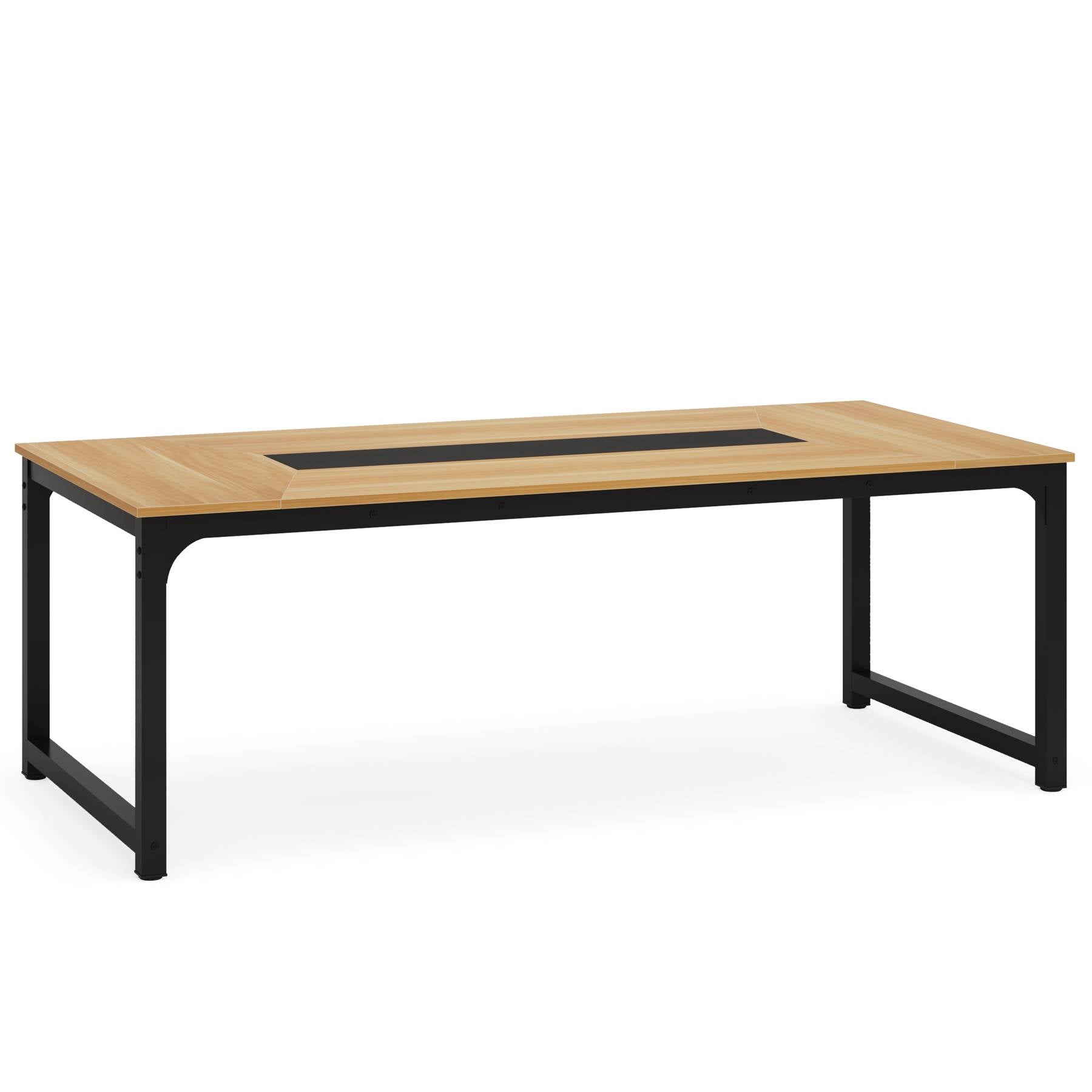 Dining Table for 6-8 Person, Industrial Kitchen Table with Metal Frame Tribesigns