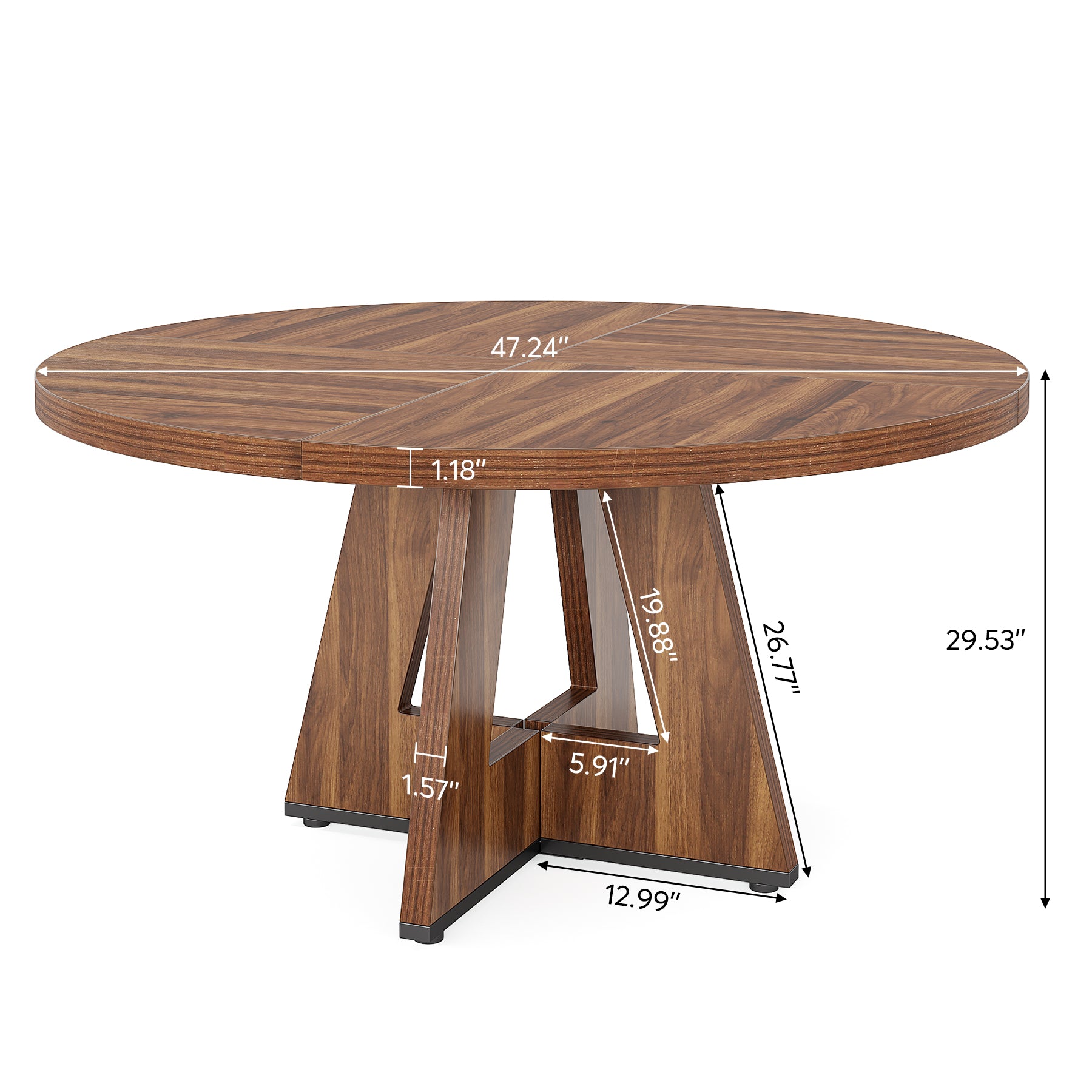 47" Round Dining Table for 4