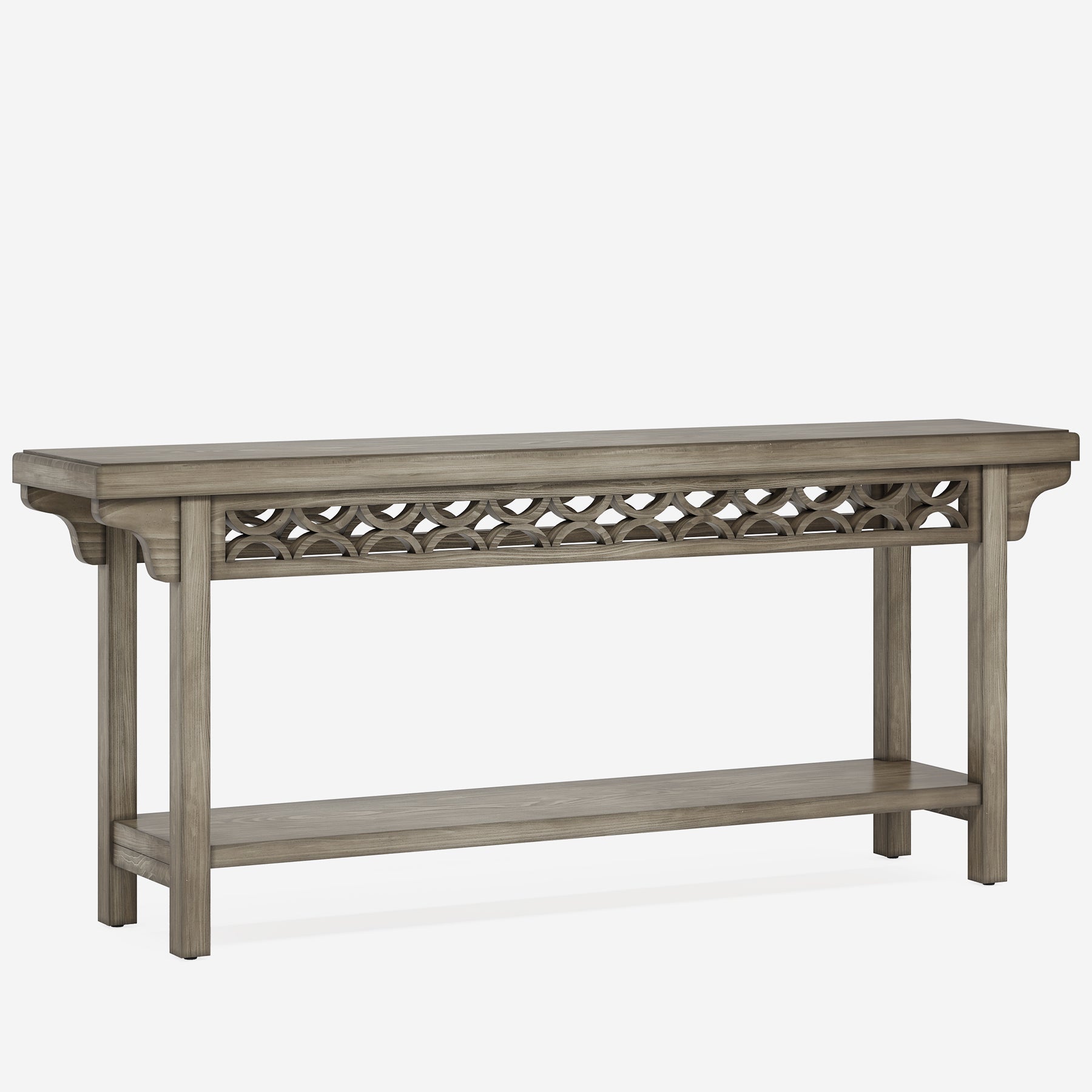 Farmhouse Console Table, 70.8" Narrow Wood Sofa Table with Storage Tribesigns