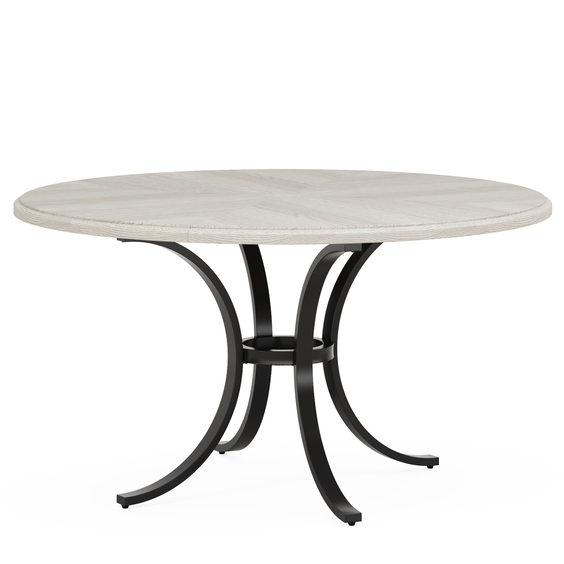 Round Dining Table for 4-6 People, 47" Modern Kitchen Table Tribesigns