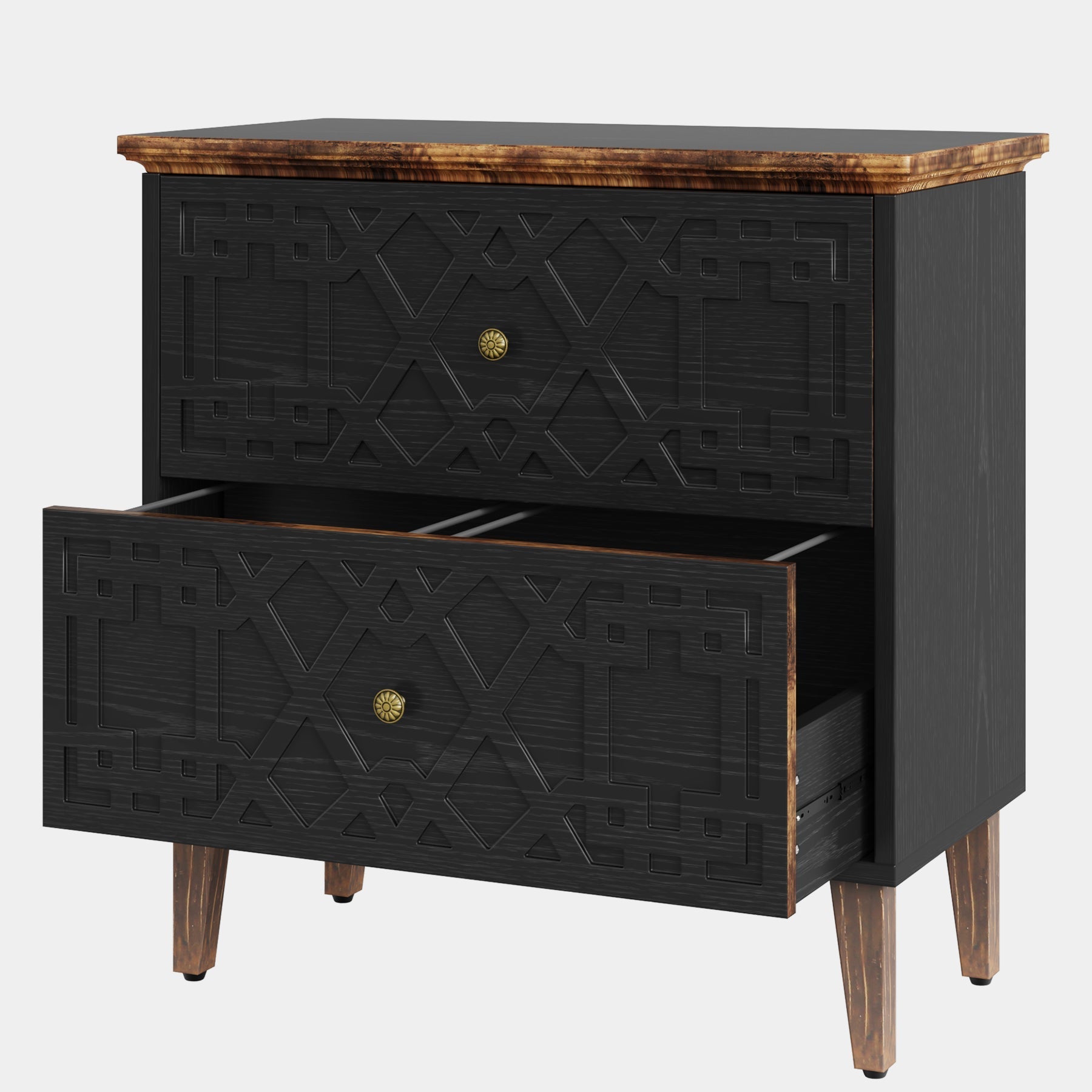 Wood File Cabinet, 2-Drawer Filing Cabinet Storage Cabinet Tribesigns