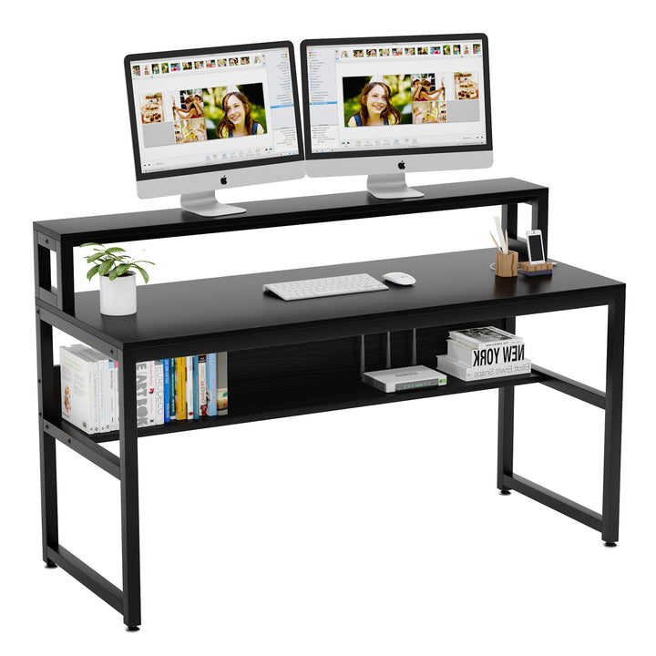 55" Computer Desk with  Monitor Stand