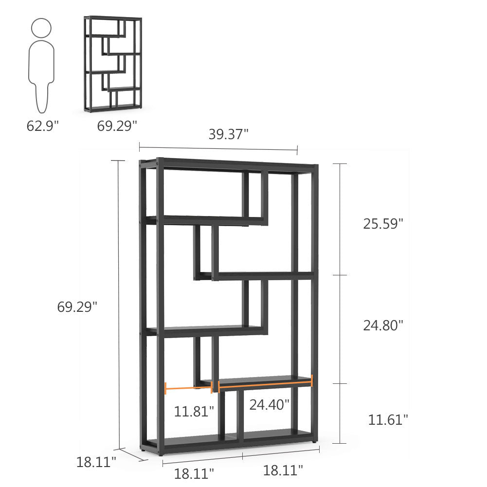 5 -Shelf Bookcase Etagere Bookshelf