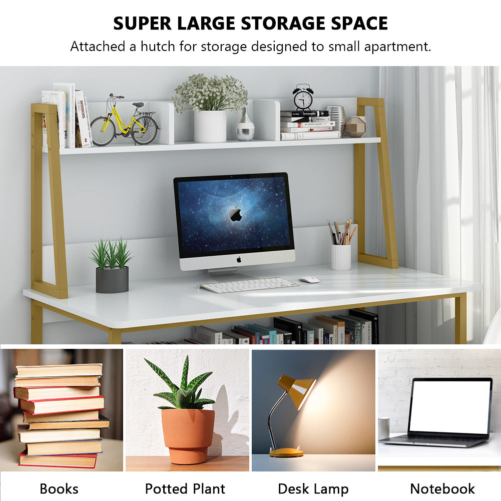 Computer Desk with Hutch